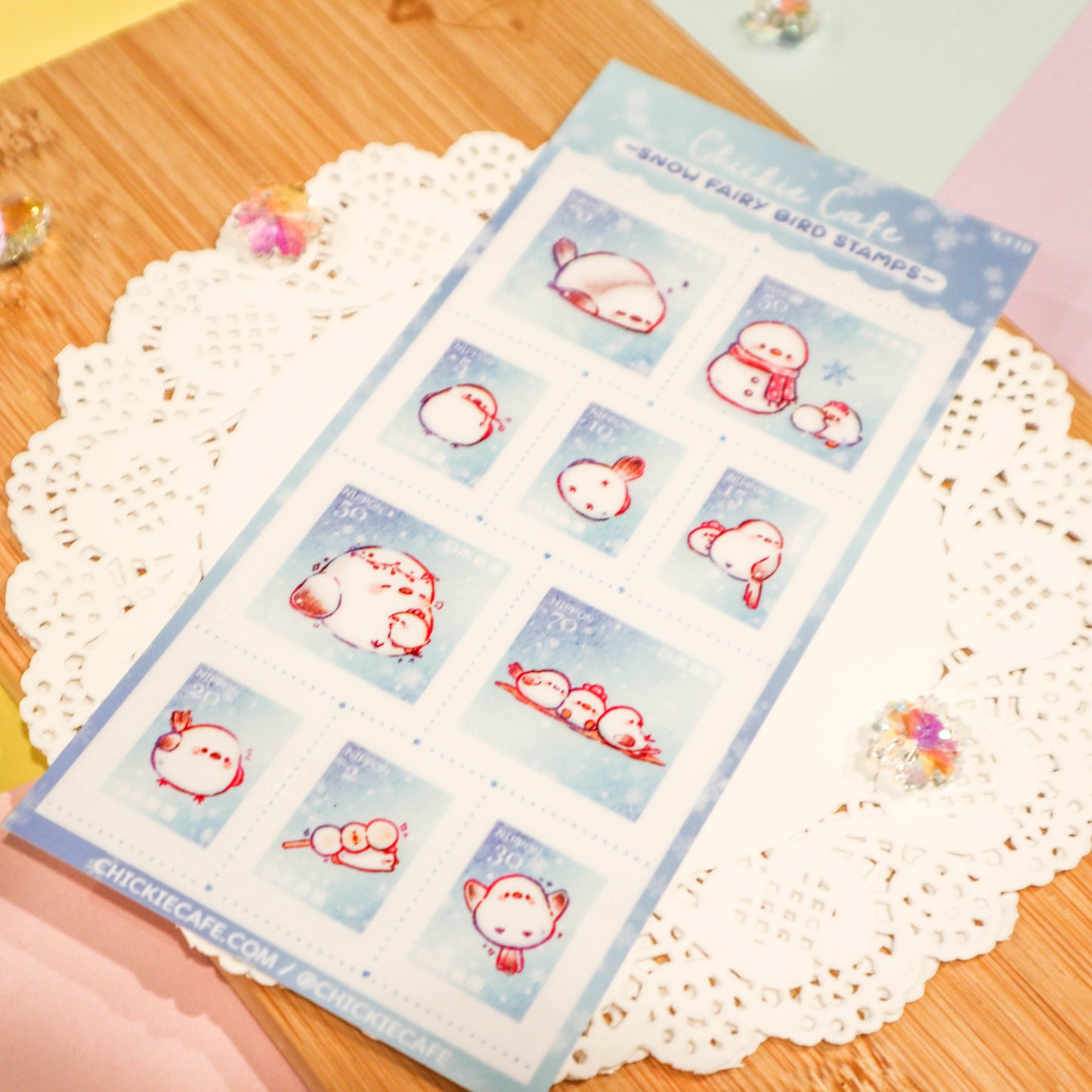 Snow Fairy Stamps Sticker Sheet