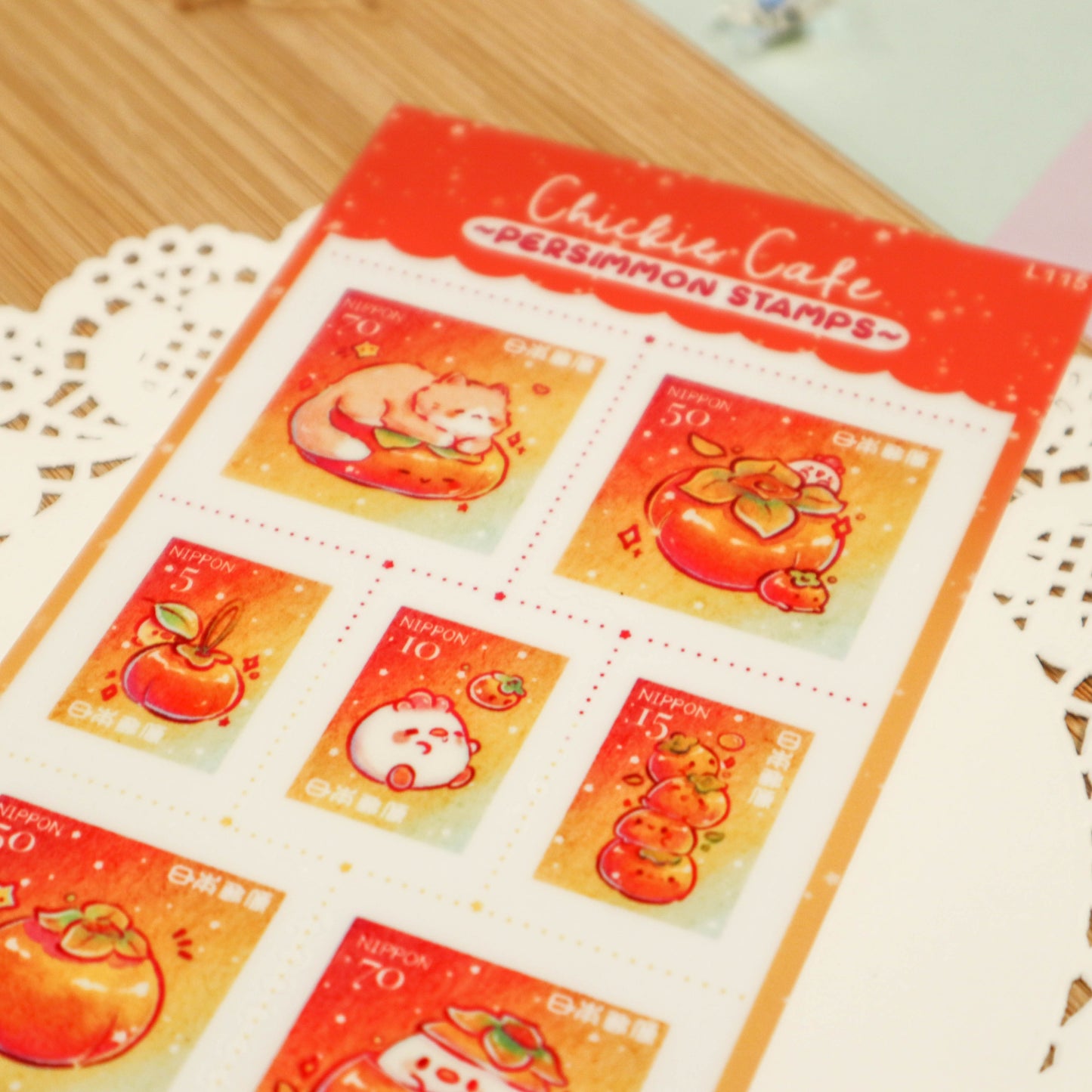 Persimmon Stamps Sticker Sheet