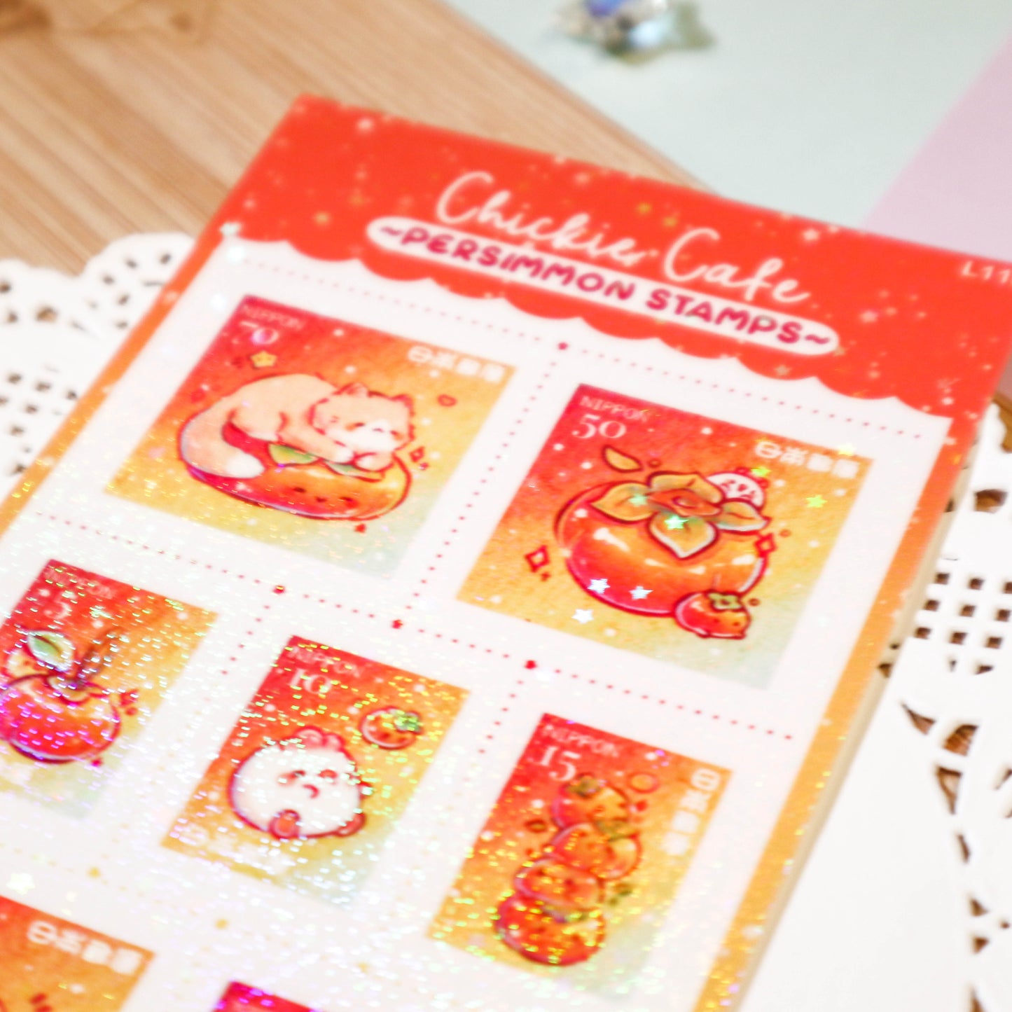 Persimmon Stamps Sticker Sheet