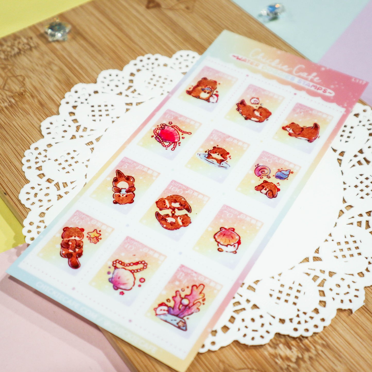 Water Doggies Stamps Sticker Sheet