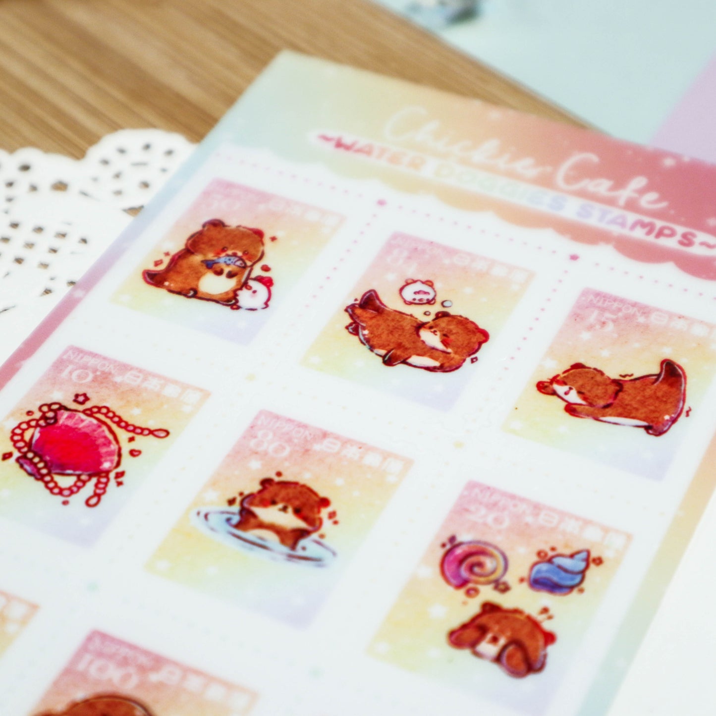 Water Doggies Stamps Sticker Sheet