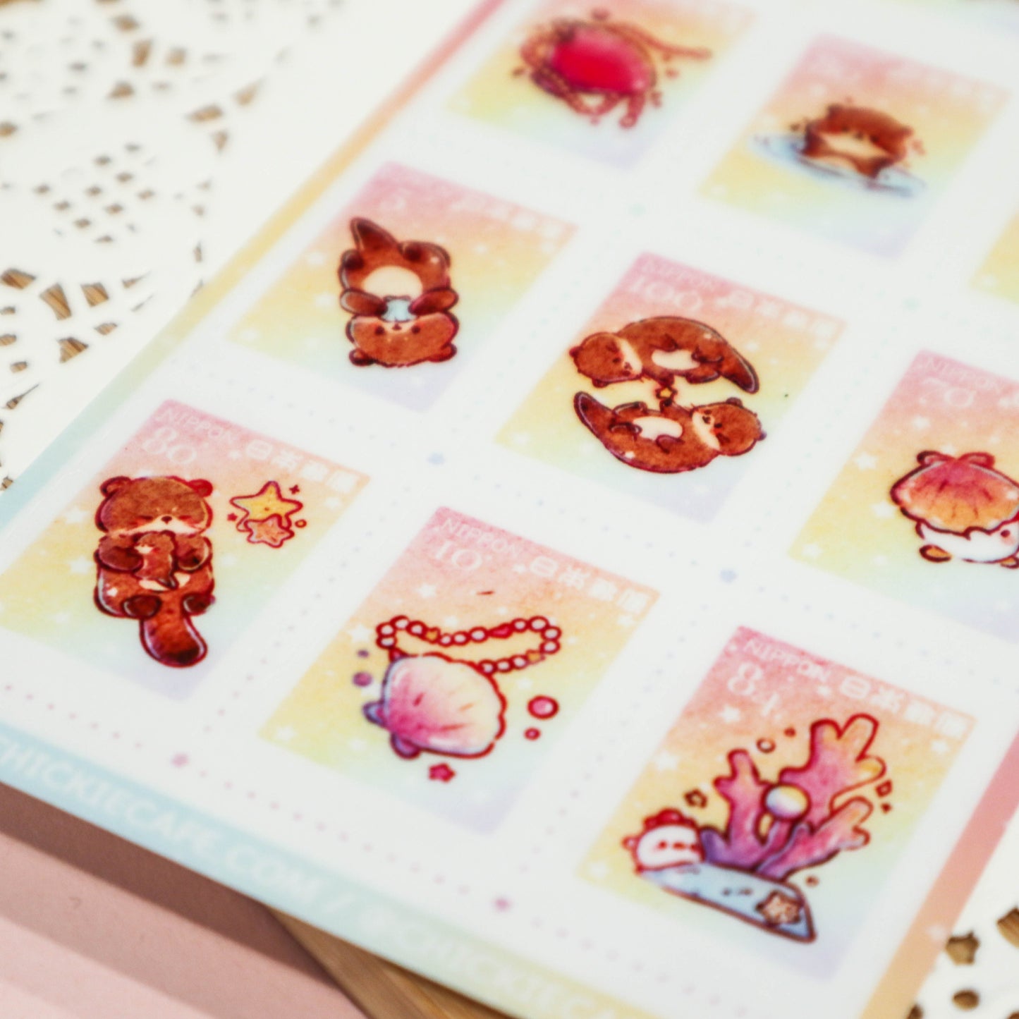 Water Doggies Stamps Sticker Sheet