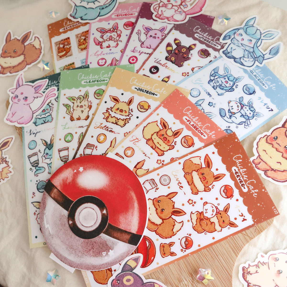 Gotta Catch 'Em All Eeveelutions Sticker Set