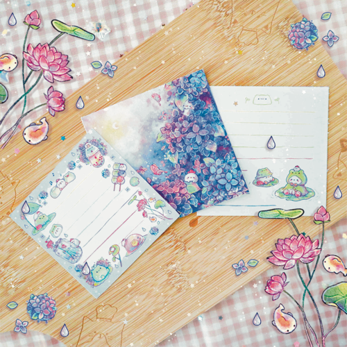 Froggie Floral Memo Sheets Digital Download