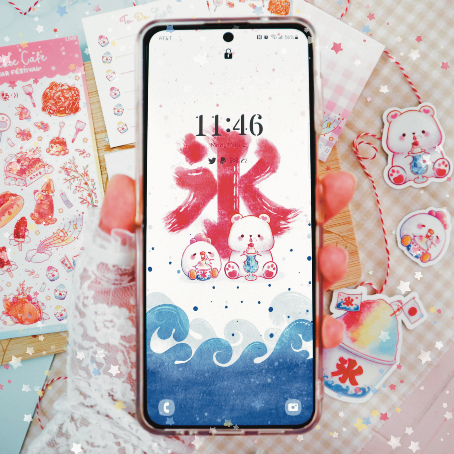 Kakigori Summer Treat Digital Wallpaper (Mobile/Tablet)