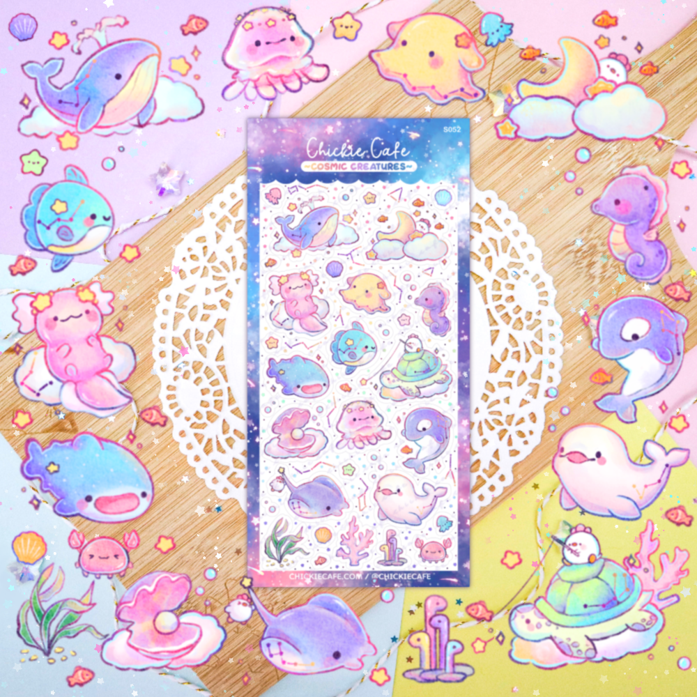 Cosmic Creatures Sticker Sheet