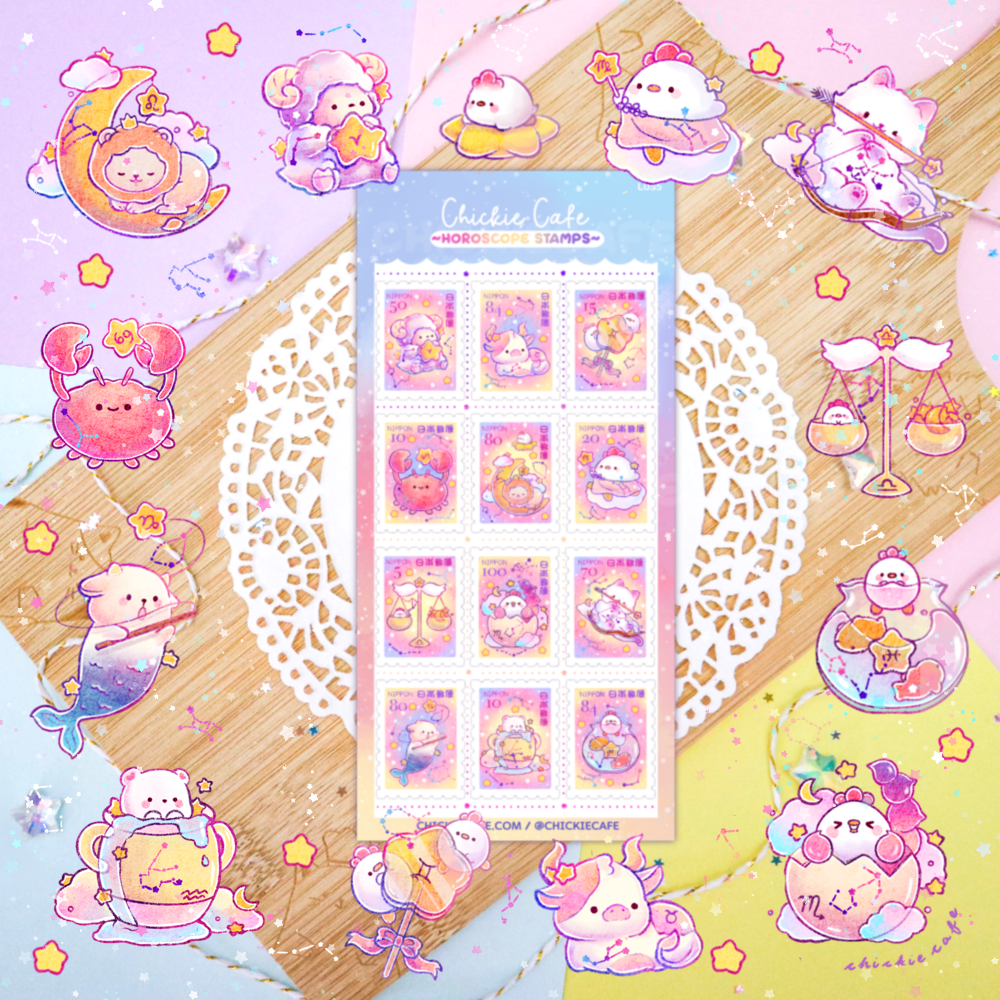 Horoscope Stamps Sticker Sheet