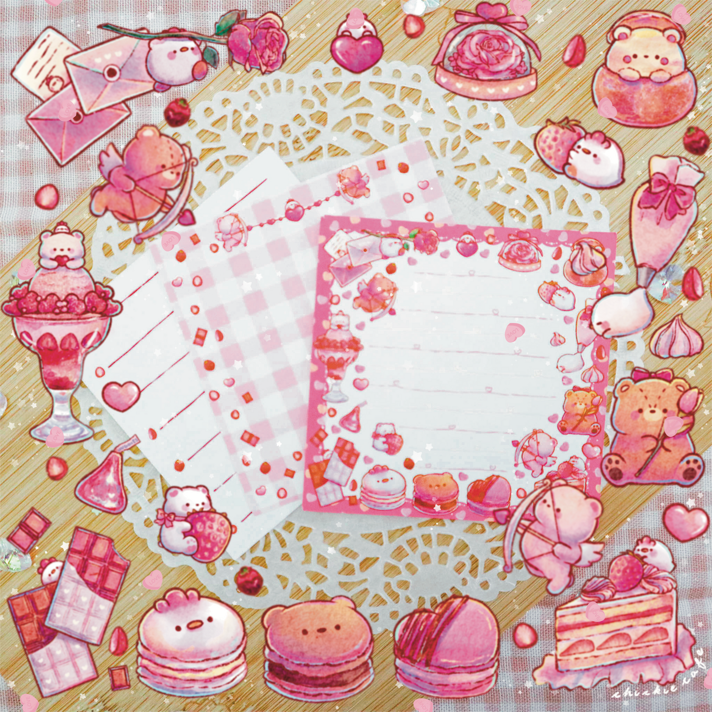 Sweet Valentine's Memo Sheets Digital Download - 10% OFF