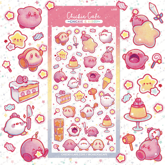 Kirby & Chickie Sticker Sheet