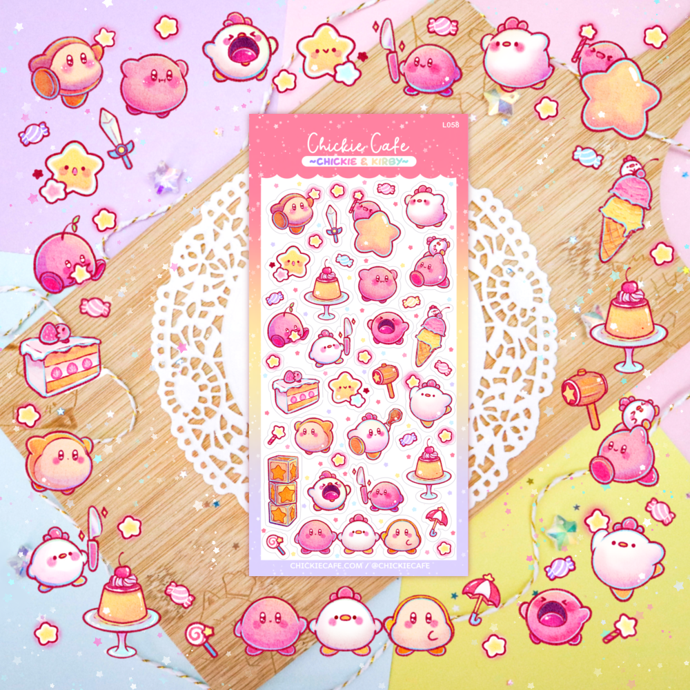 Kirby & Chickie Sticker Sheet