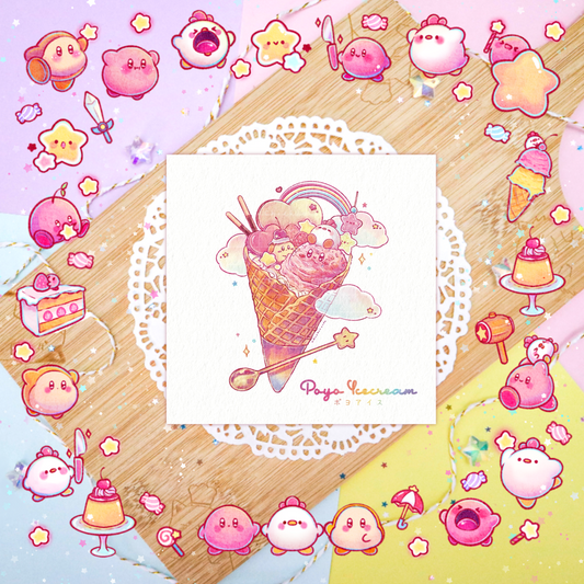 Poyo Icecream Sticker Print