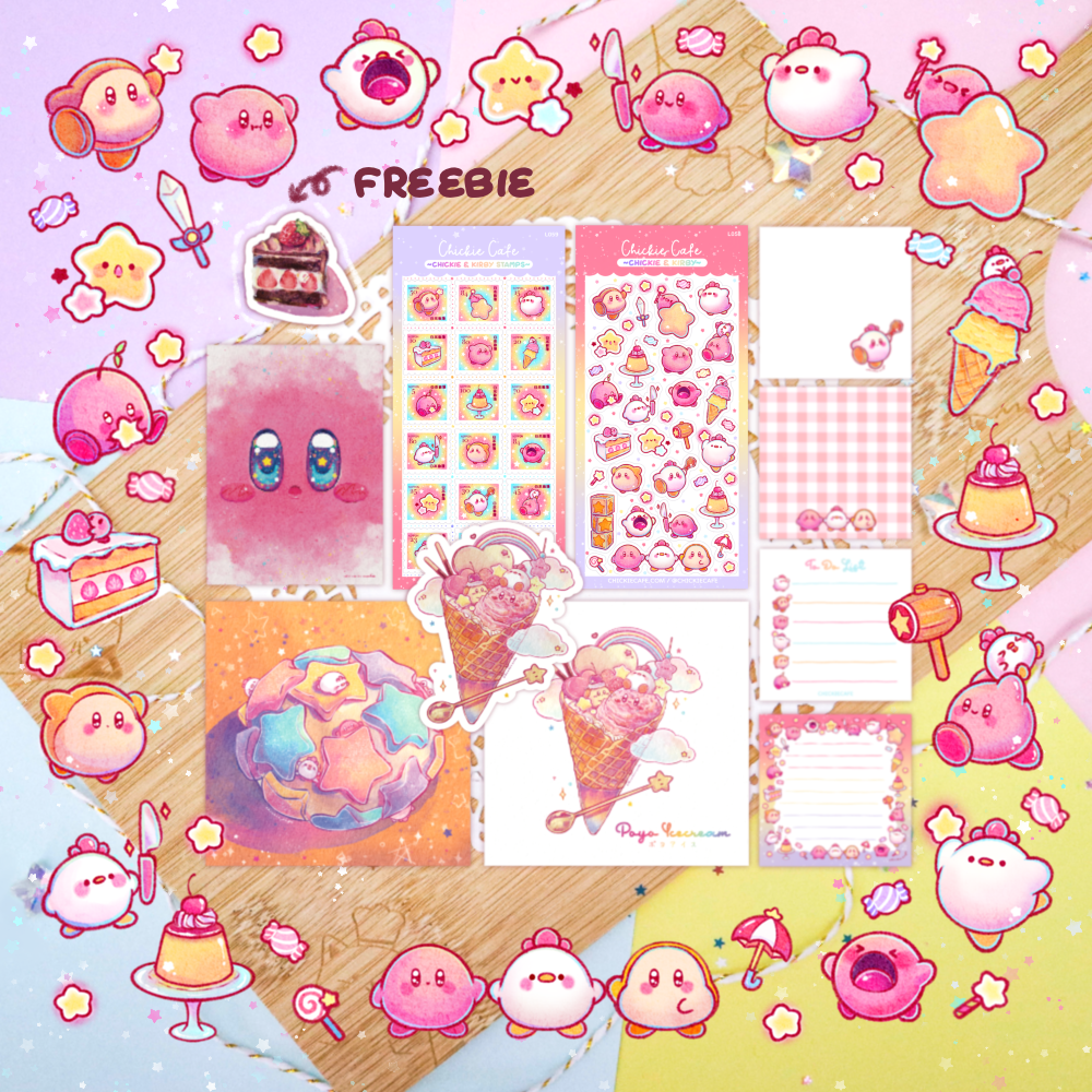 Kirby & Chickie Stamps Sticker Sheet