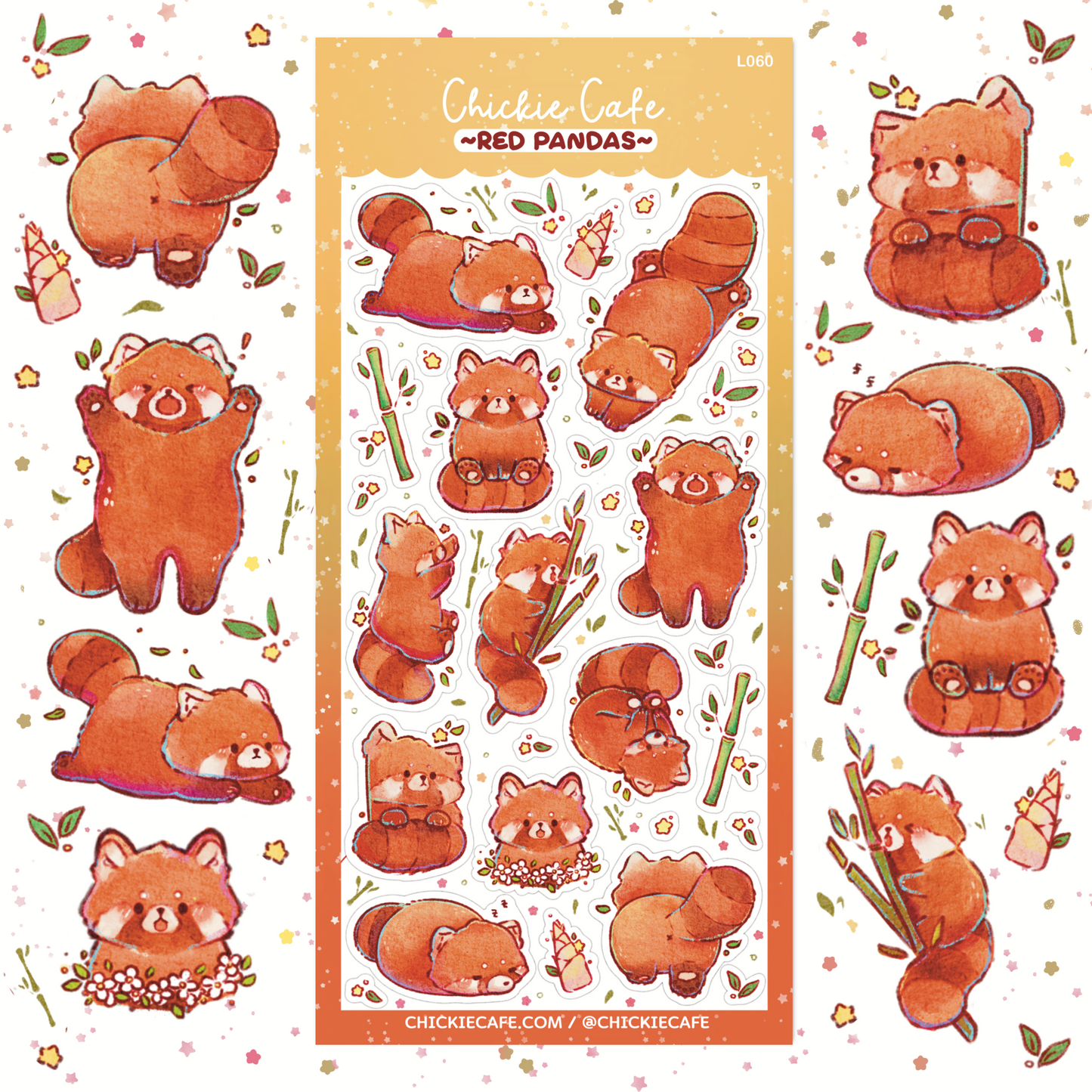 Red Panda Sticker Sheet