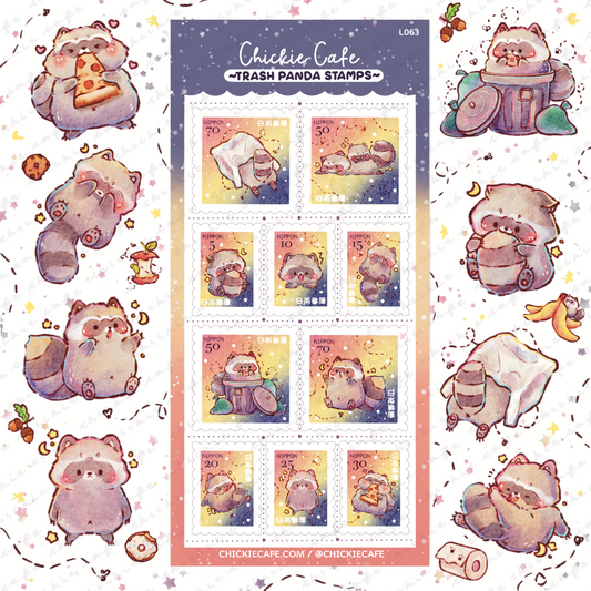 Trash Panda Stamps Sticker Sheet