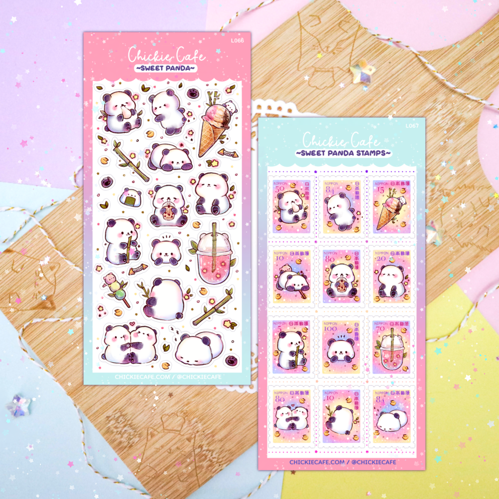 Sweet Panda Stamps Sticker Sheet