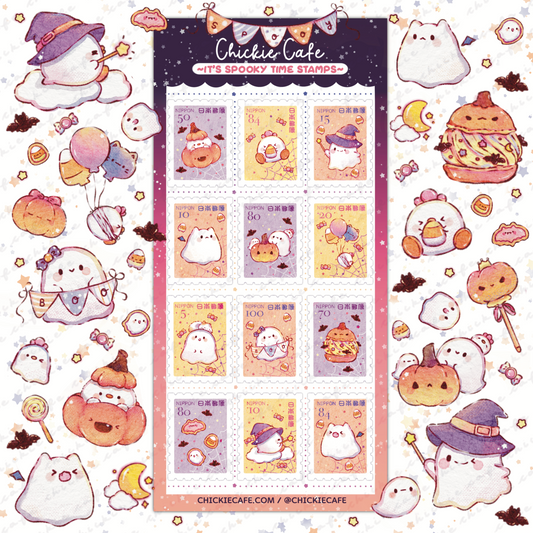 It's Spooky Time Stamps Sticker Sheet