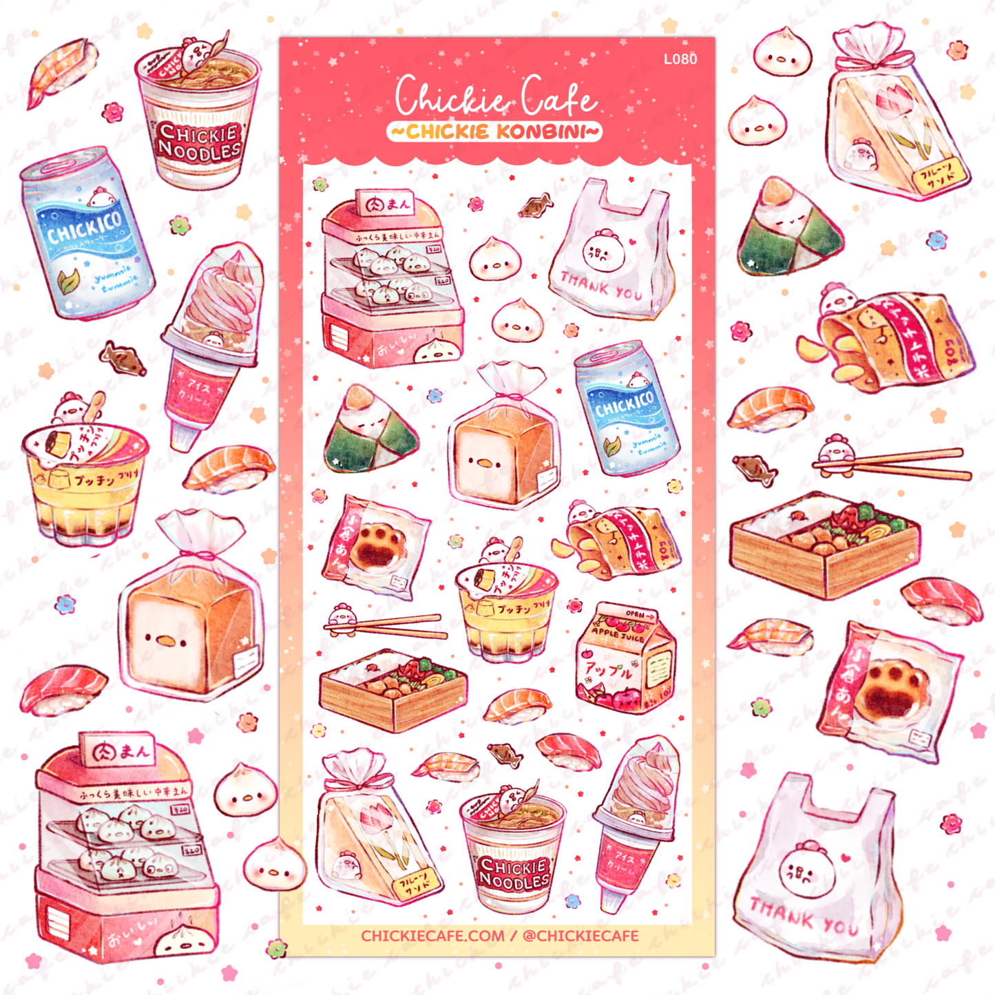 Chickie Konbini Sticker Sheet