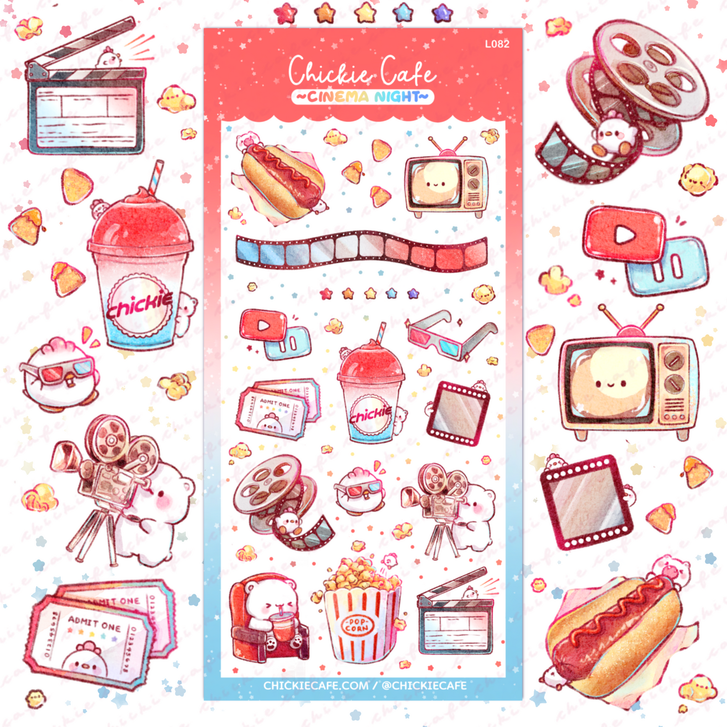 Cinema Night Sticker Sheet