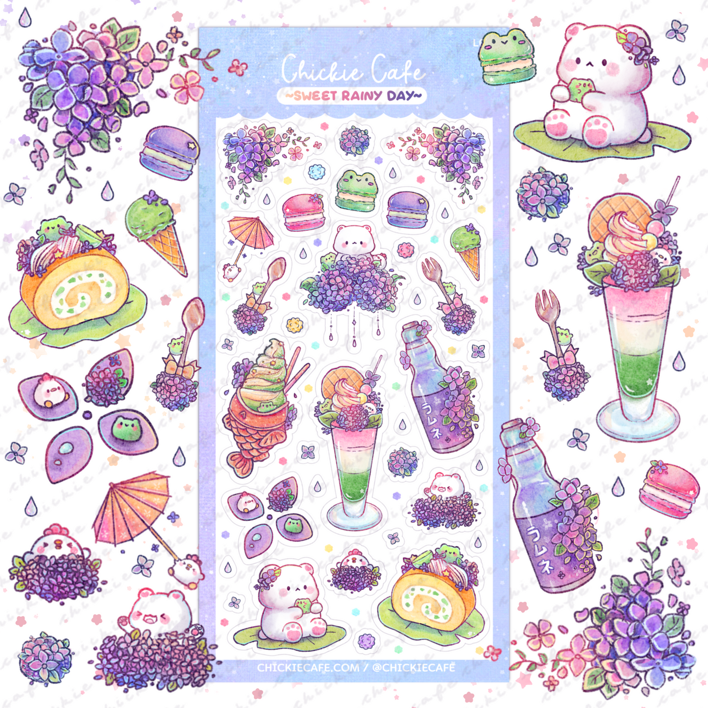 Sweet Rainy Day Sticker Sheet