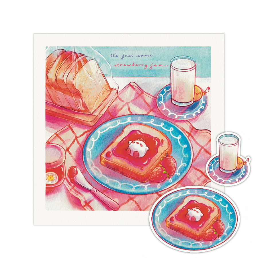 Strawberry Jam Print Set