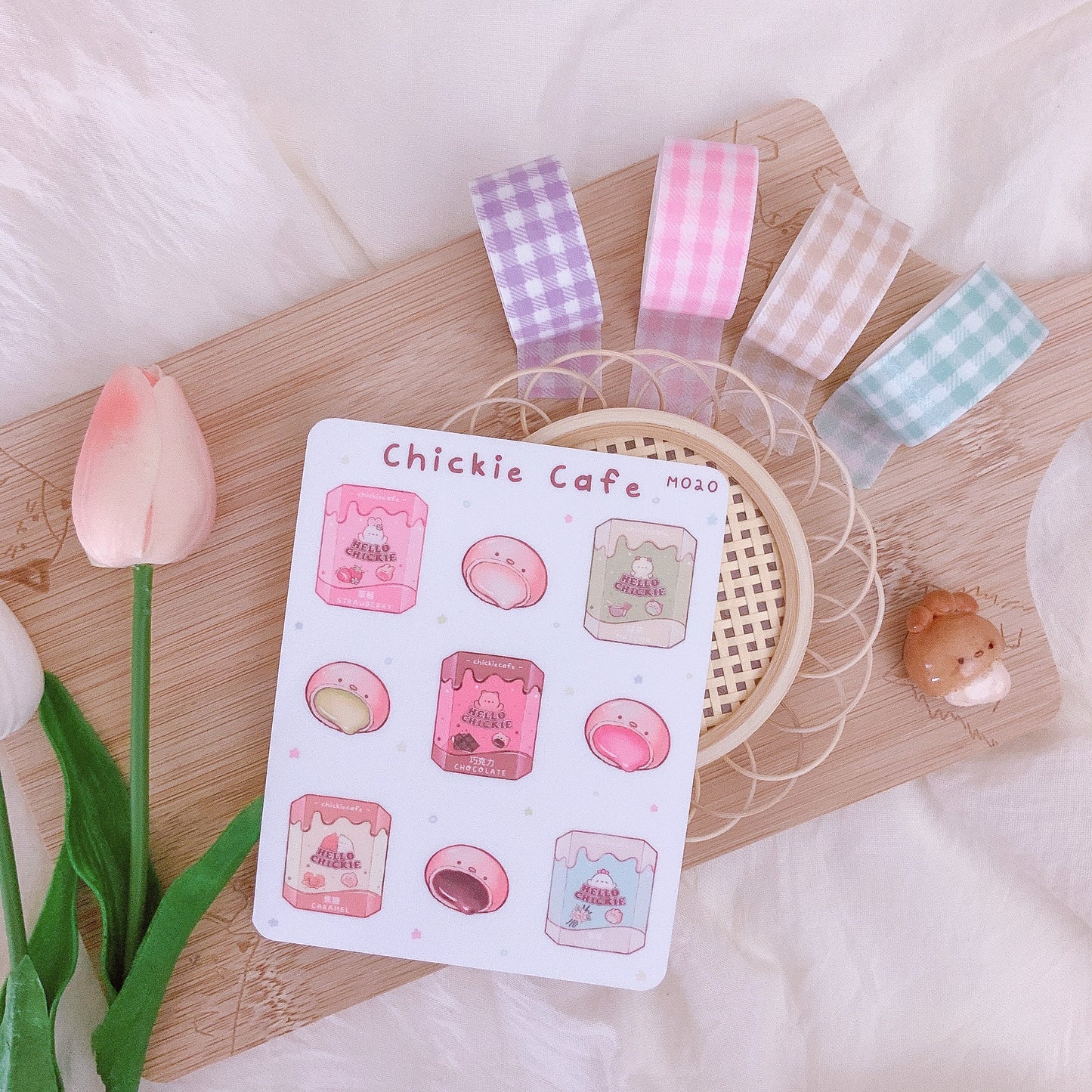 Hello Chickie Biscuit Snacks Sticker Sheet