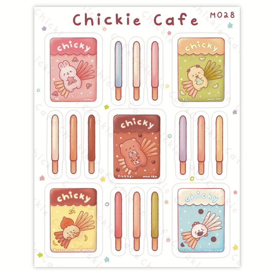 Chicky Crunchie Snacks Sticker Sheet