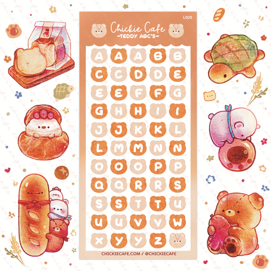 Teddy ABC"s Sticker Sheet