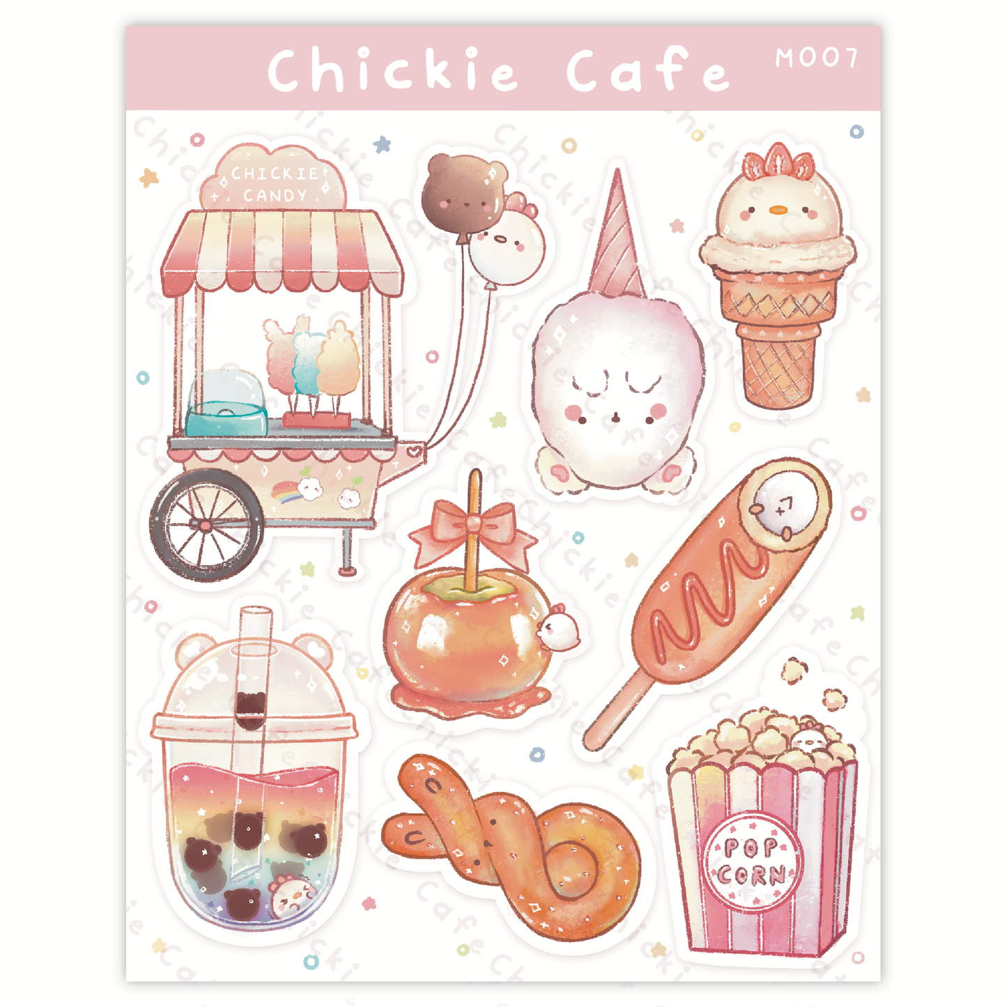 Chickie Carnival Foodies Sticker Sheet