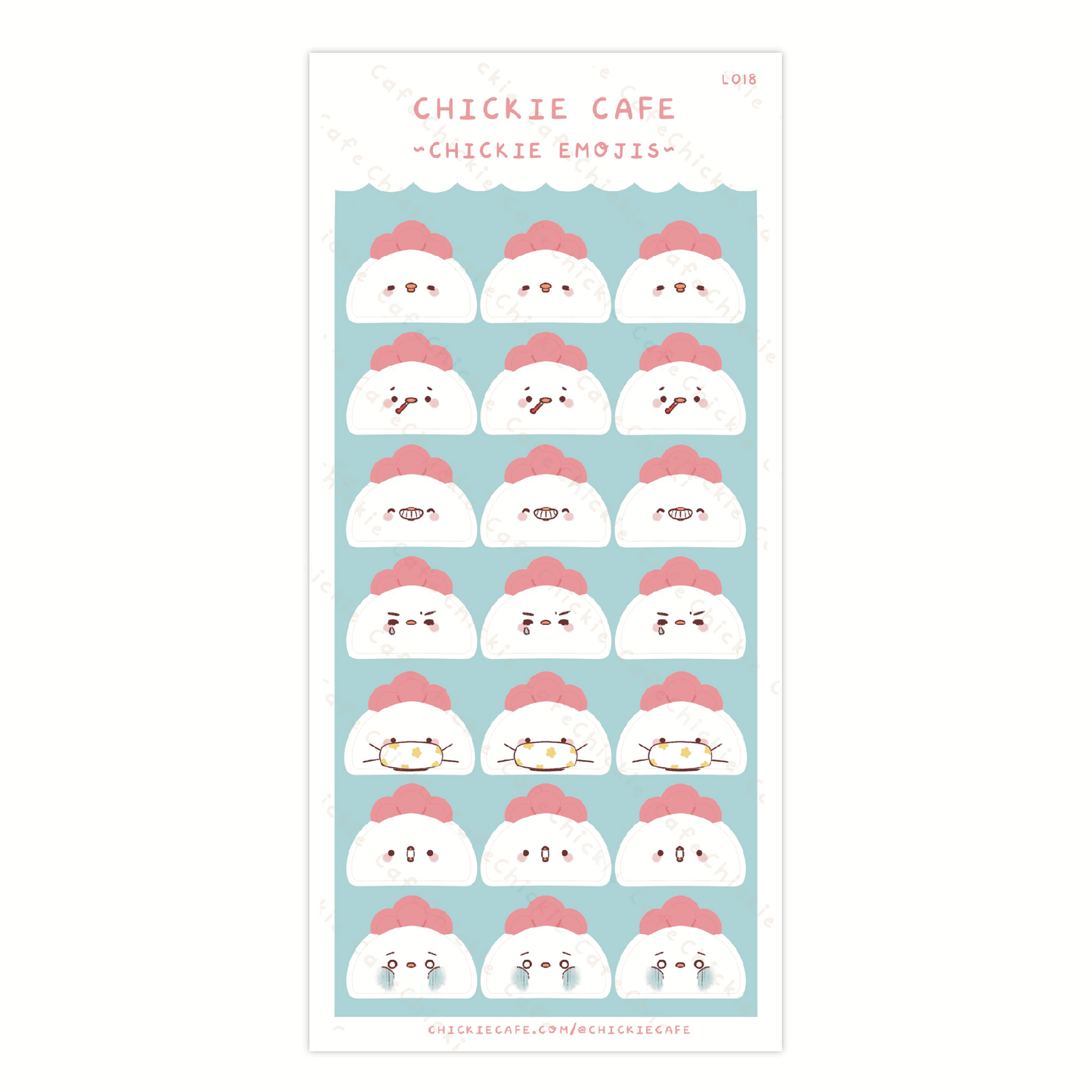 Chickie Emoji Sticker Sheet