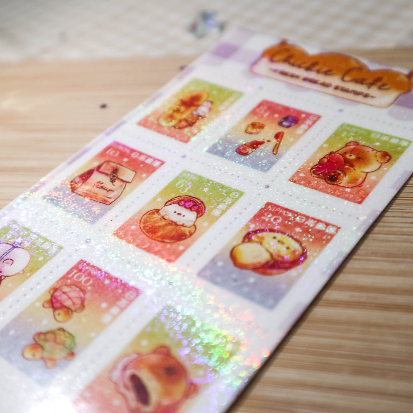 Fresh Bread Stamp Sticker Sheet