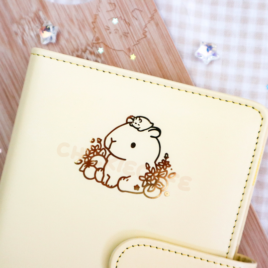 Cute Capybara A6 Binder - Yellow