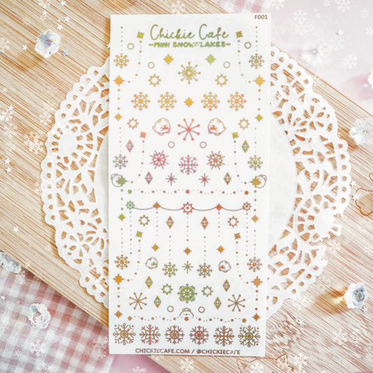 Mini Snowflake Foiled Sticker Sheet