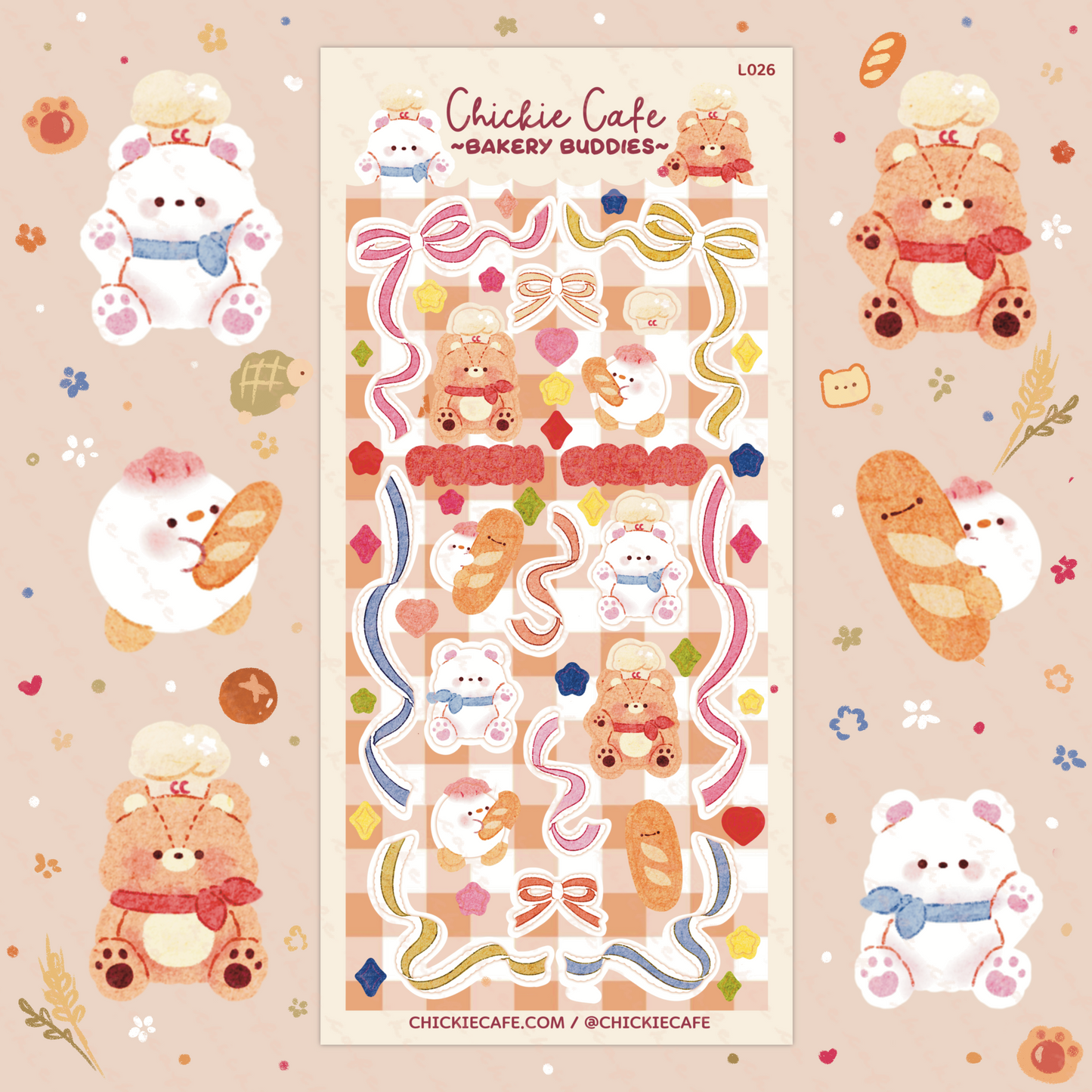 Bakery Ribbon Deco Sticker Sheet