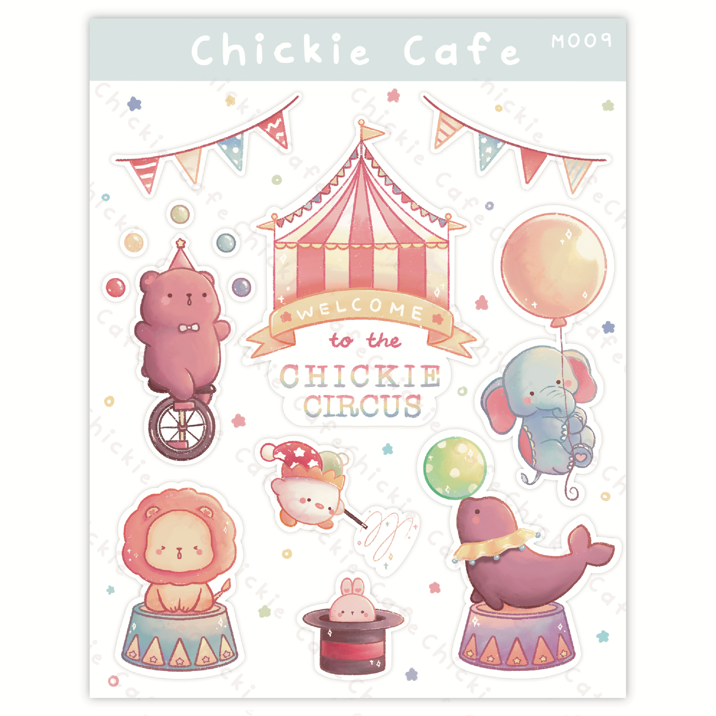 Chickie Circus Sticker Sheet