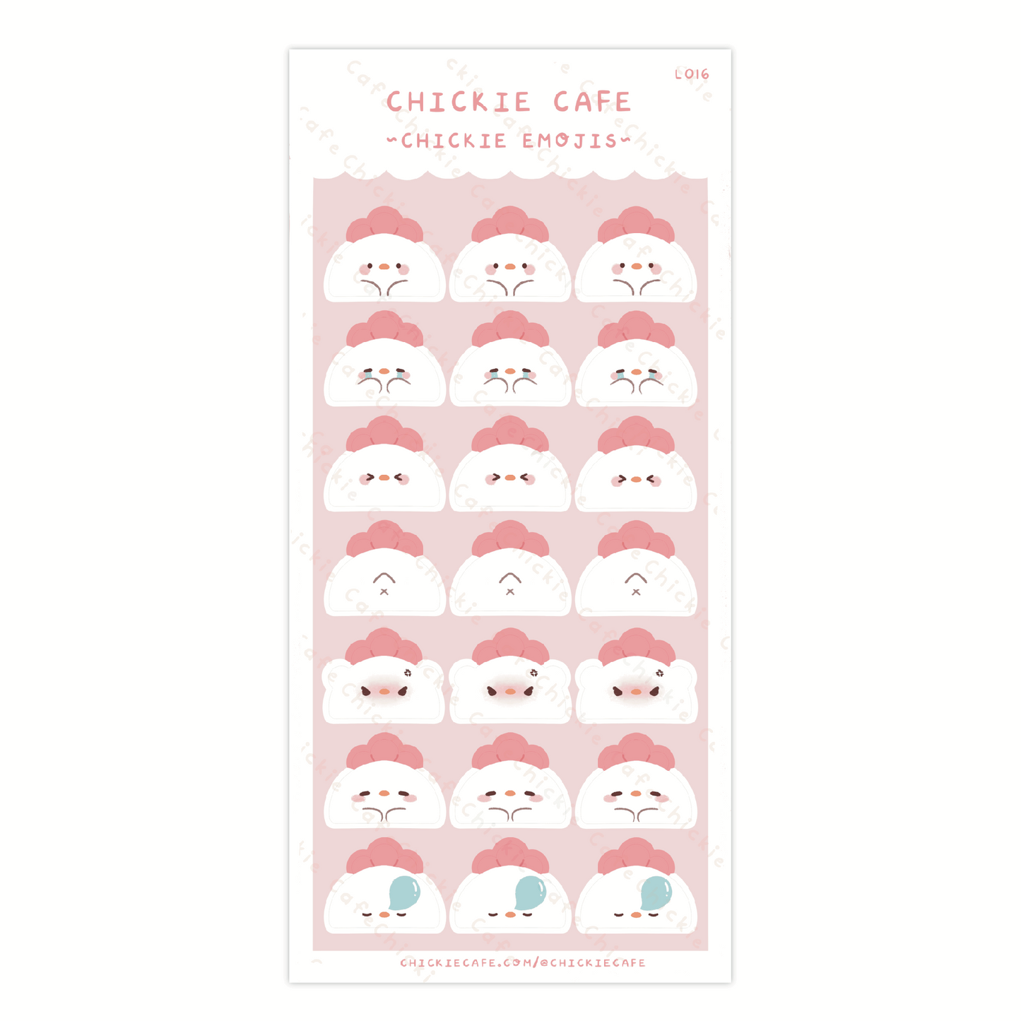 Chickie Emoji Sticker Sheet