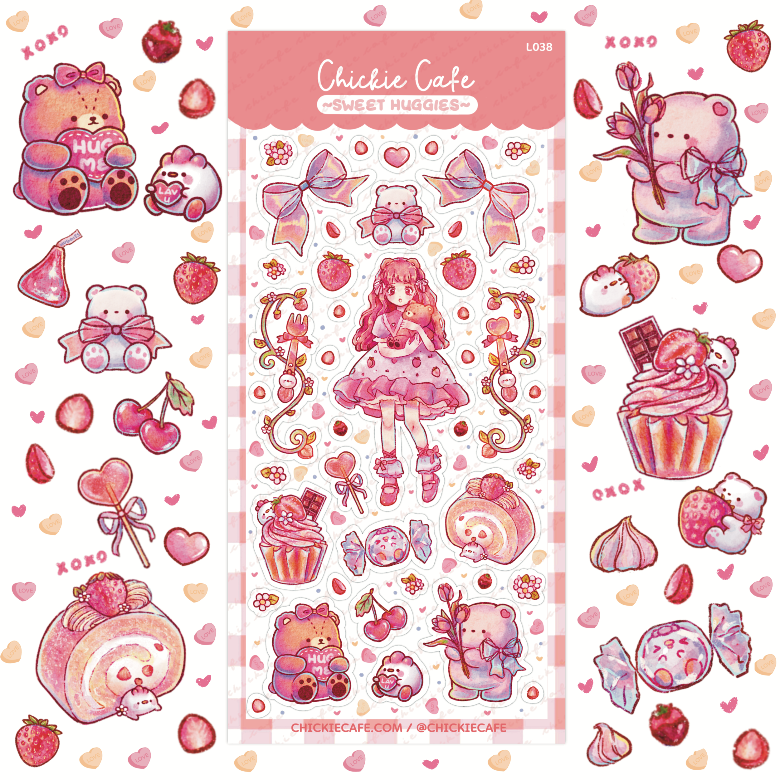 Hug Sticker Sweet Sweet Huggies Sticker Sheet - 5 HOLO LEFT – Chickie Cafe