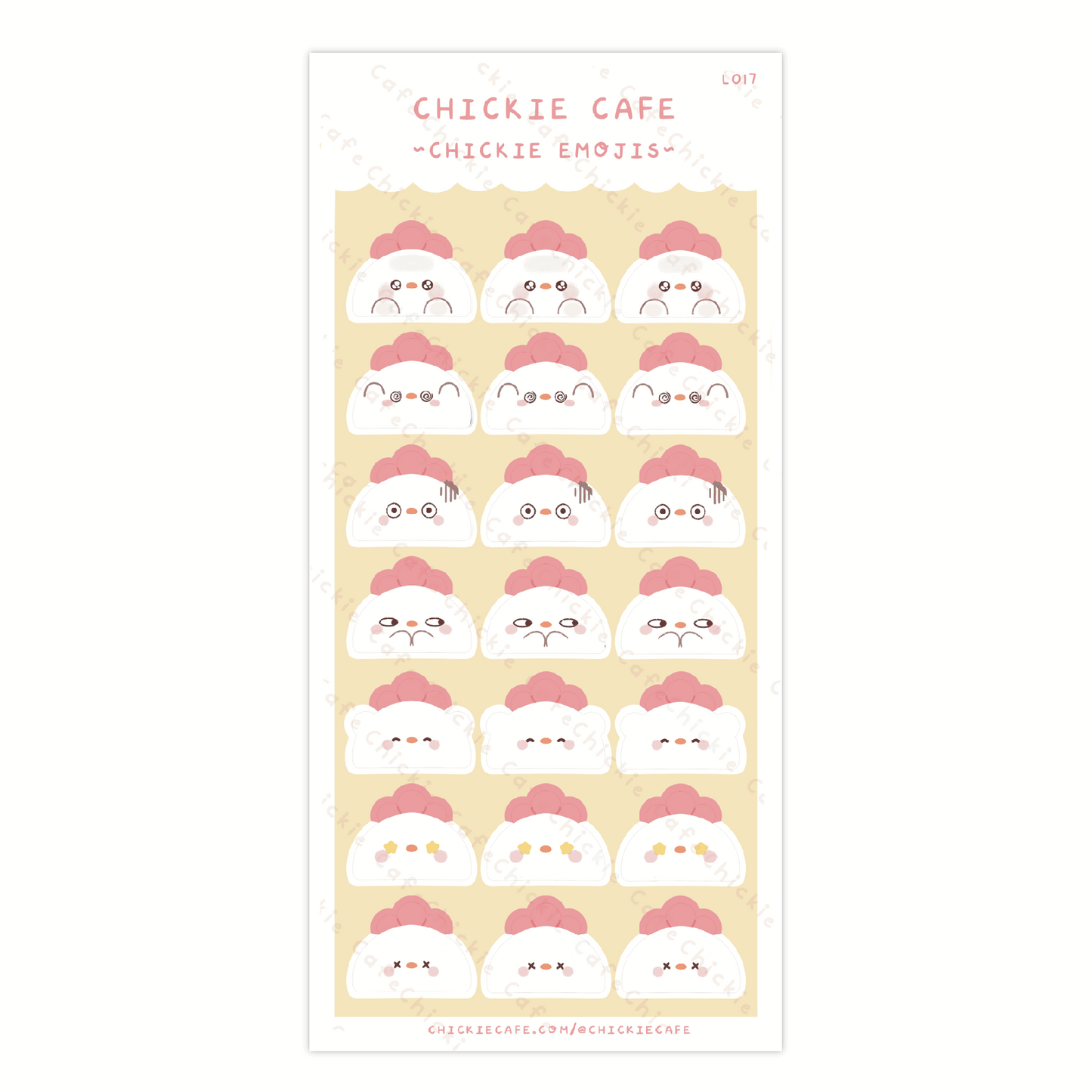 Chickie Emoji Sticker Sheet