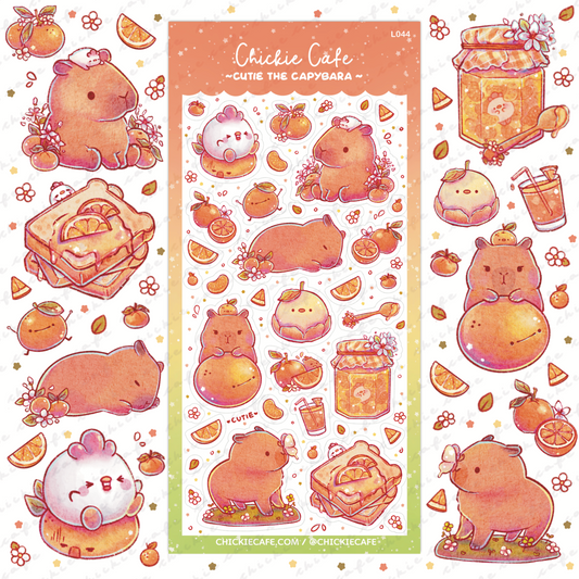 Cutie the Capybara Sticker Sheet