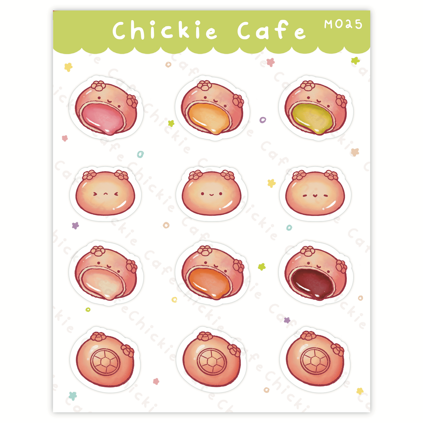 Hello Chickie Biscuit Snacks Sticker Sheet