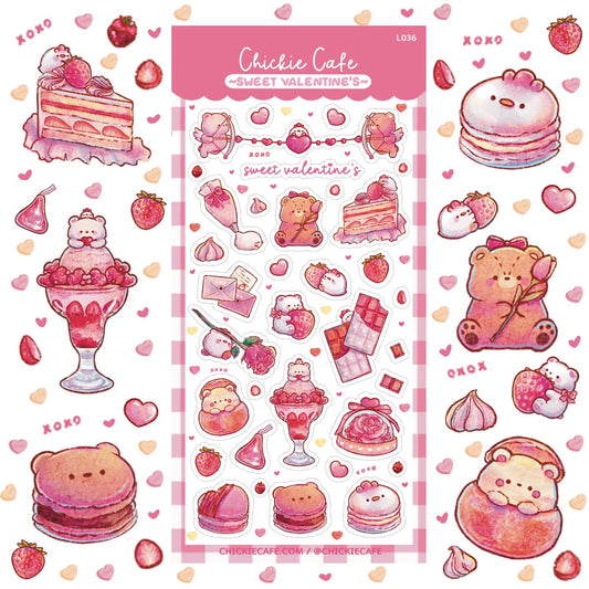 Sweet Valentine's Sticker Sheet - 10% OFF