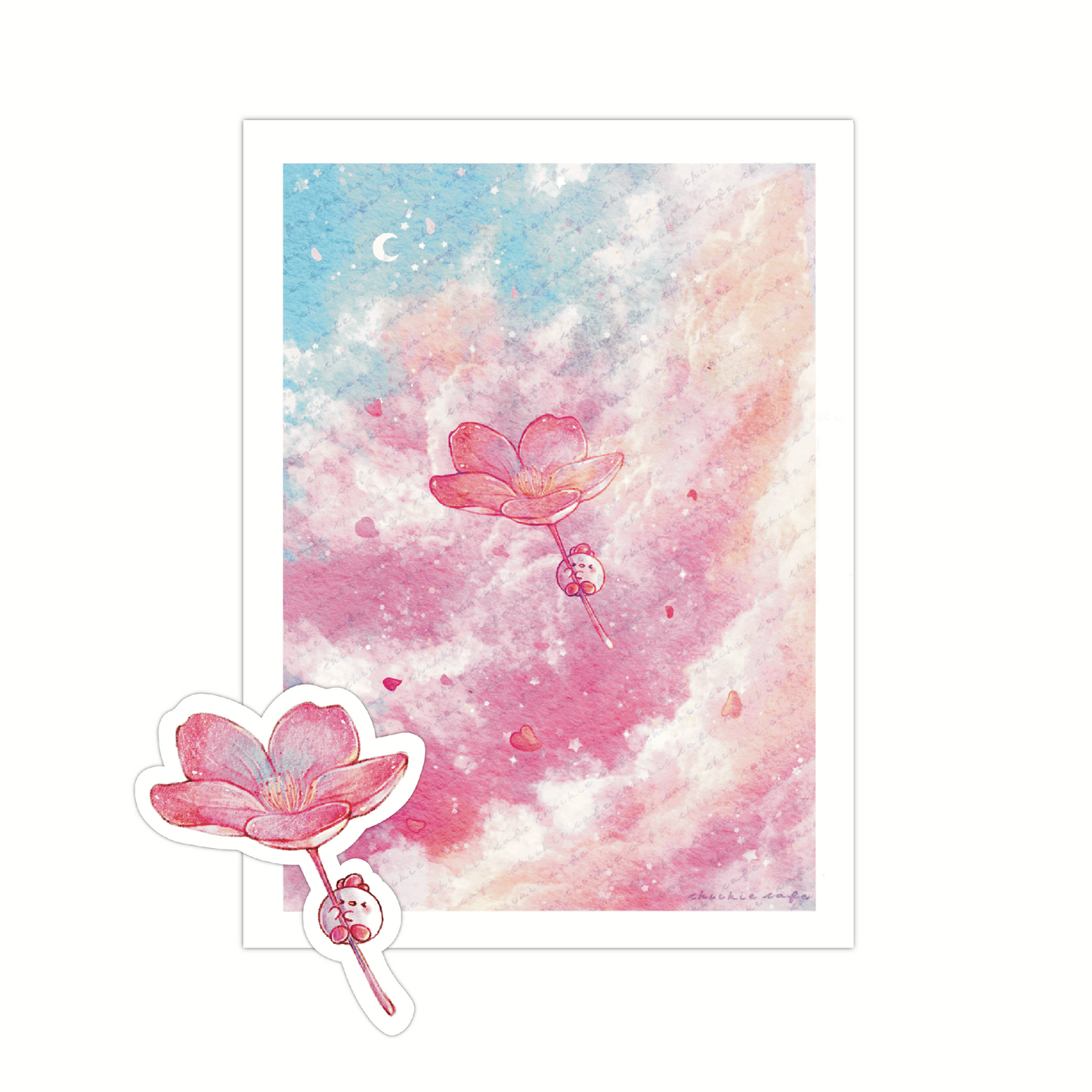 Sakura Breeze Sticker + Sticker Print Set