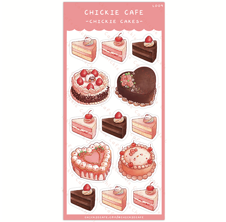 Chickie Cakes Sticker Sheet