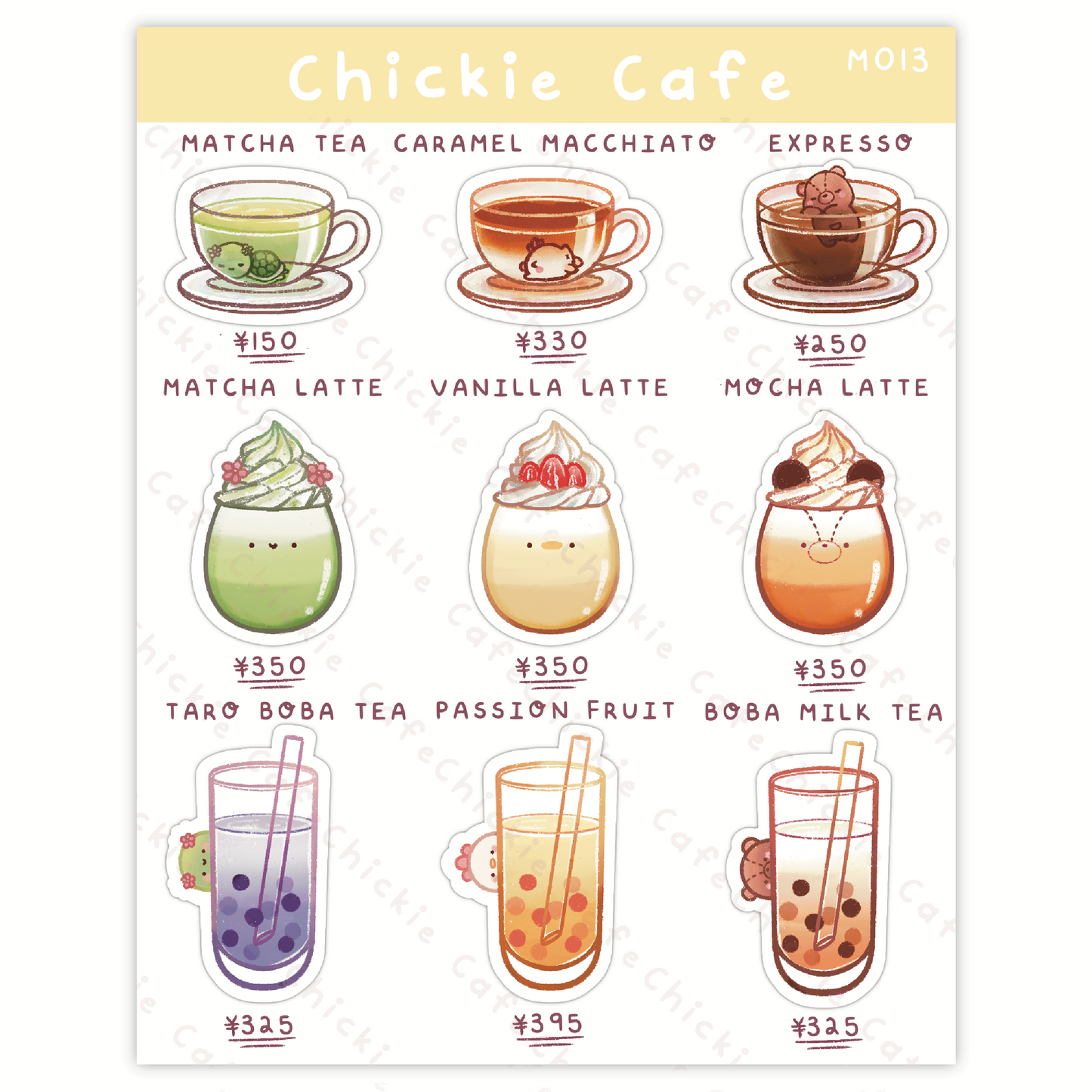 Chickie Cafe Bakery Beverages (DISCONTINUING AFTER SOLD OUT)