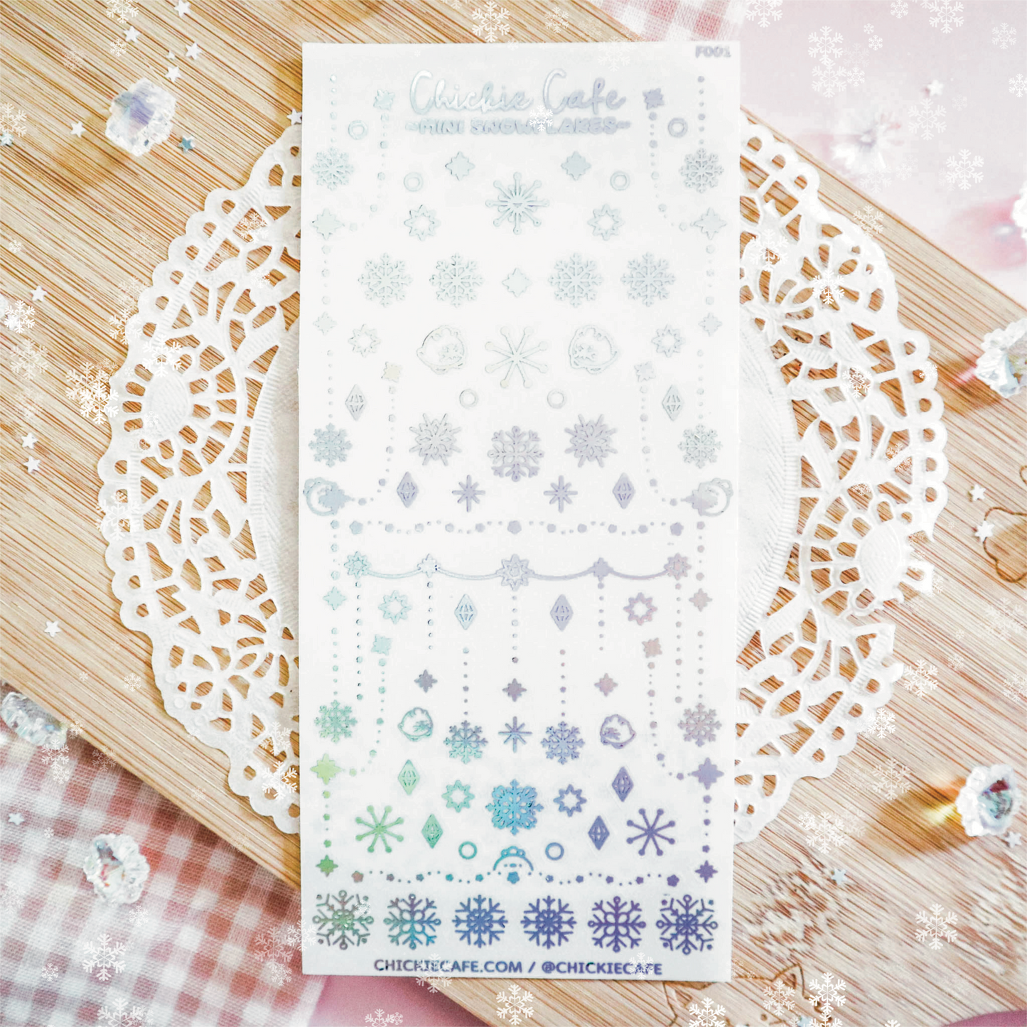 Mini Snowflake Foiled Sticker Sheet