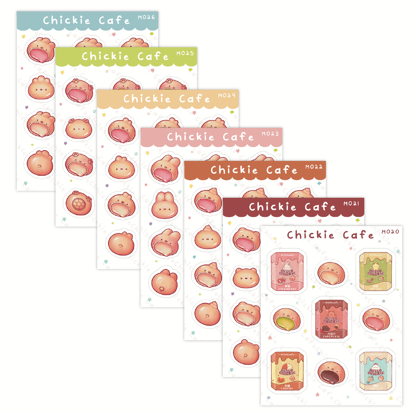 Hello Chickie Biscuit Snacks Sticker Sheet