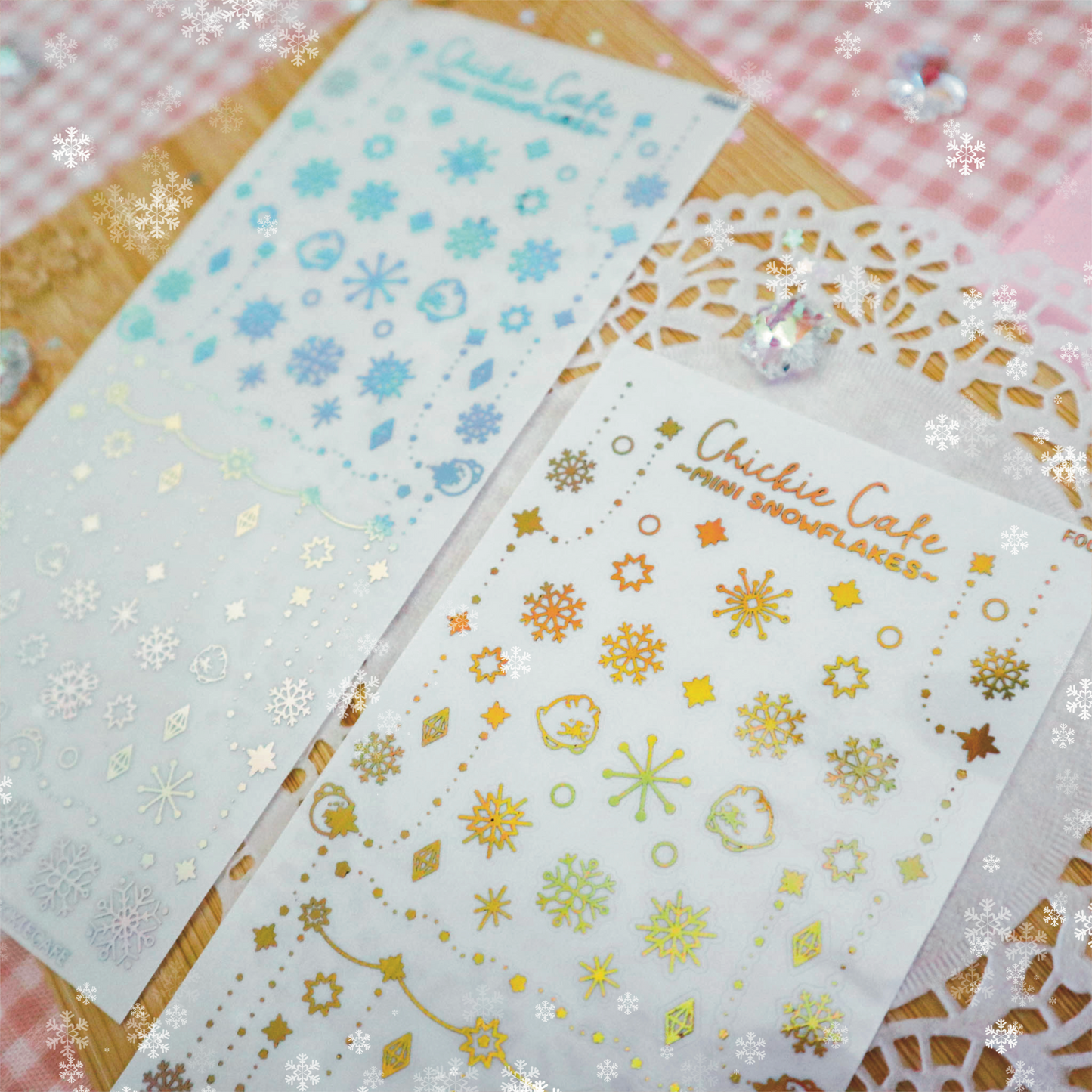 Mini Snowflake Foiled Sticker Sheet