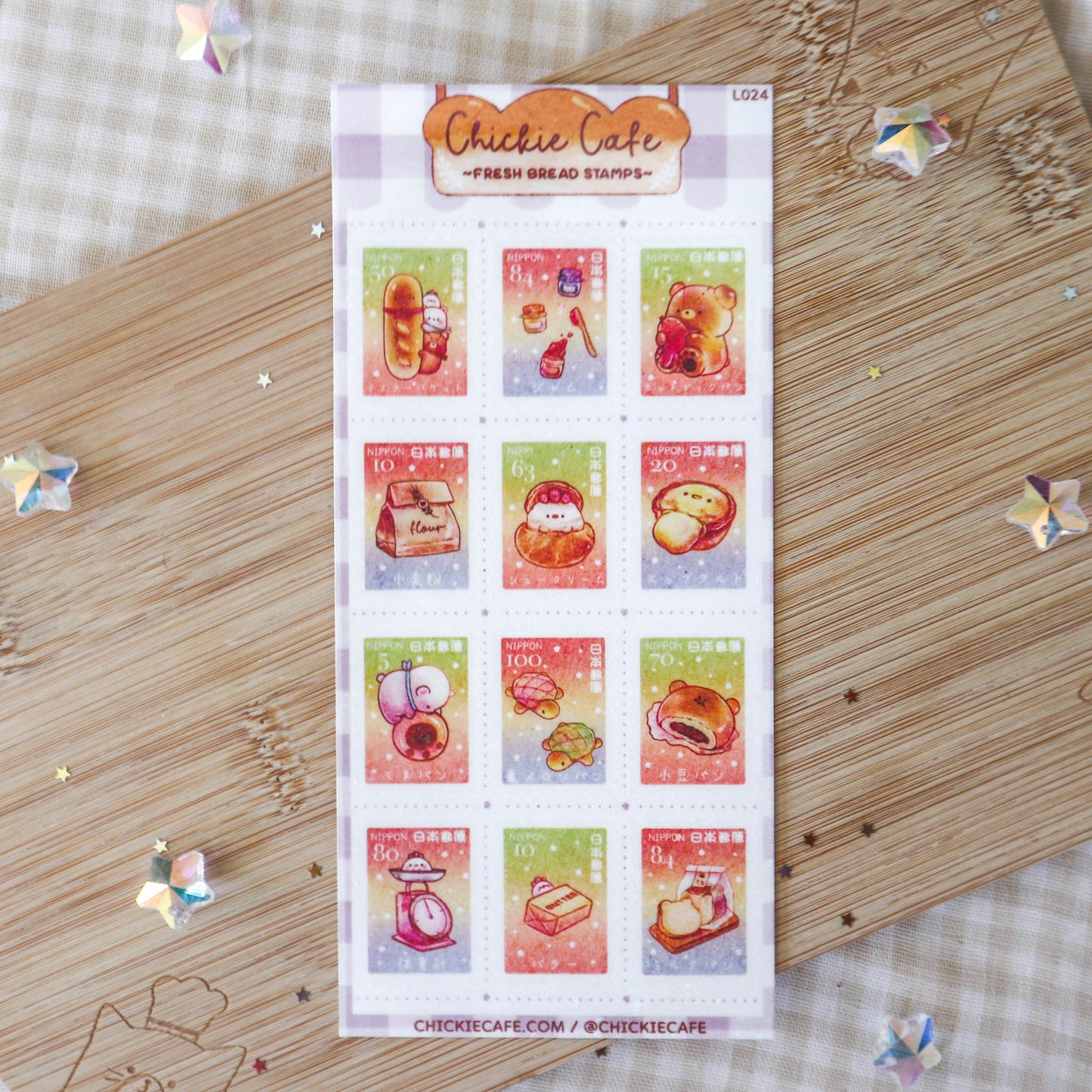 Fresh Bread Stamp Sticker Sheet