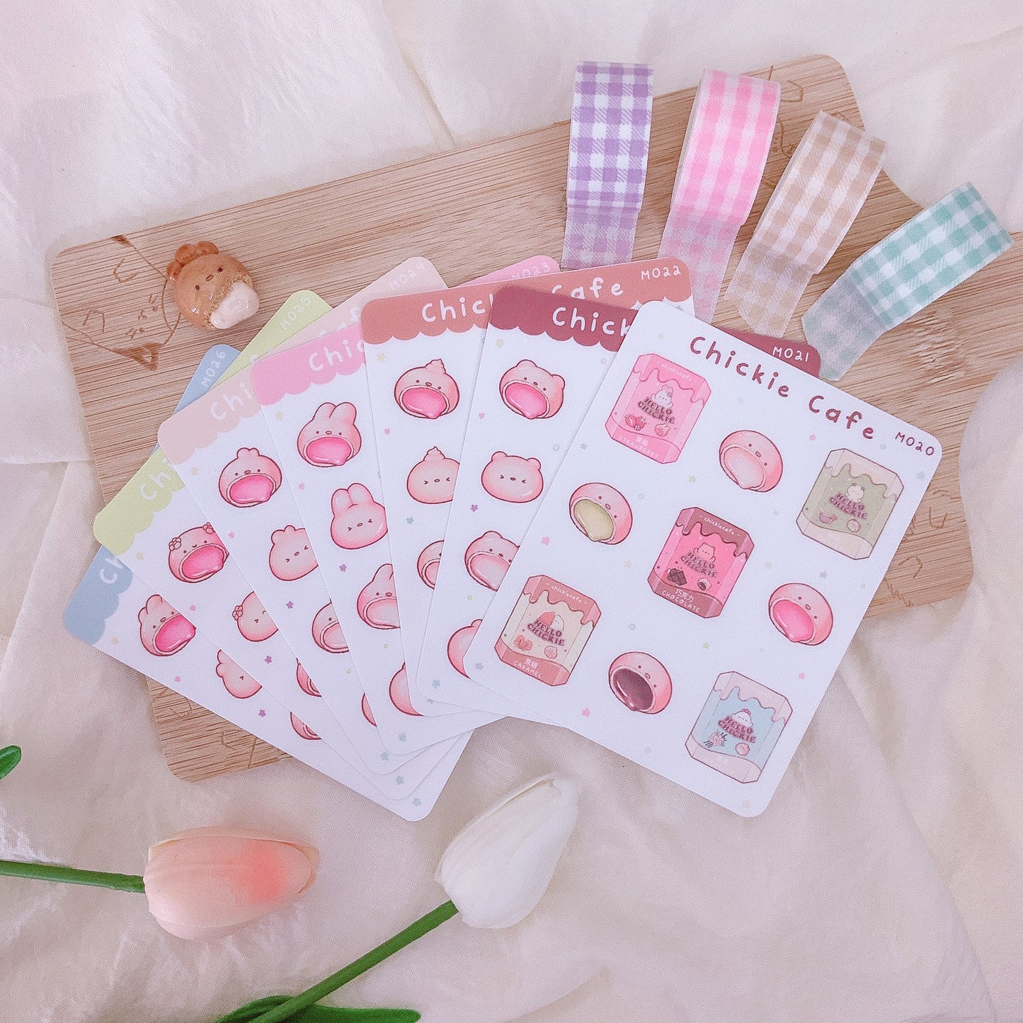 Hello Chickie Biscuit Snacks Sticker Sheet