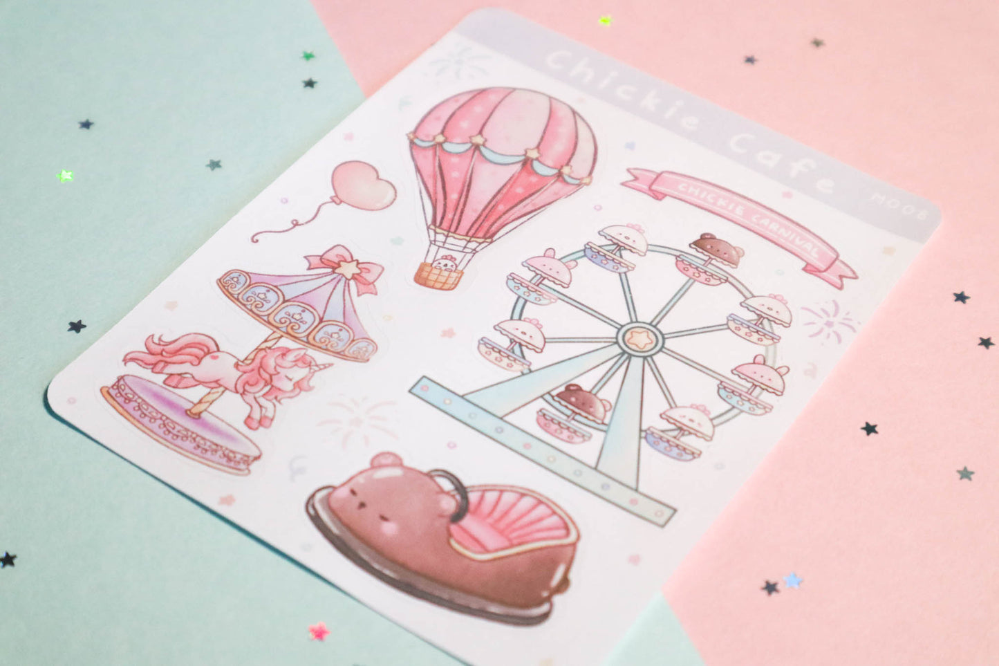 Chickie Carnival Rides Sticker Sheet