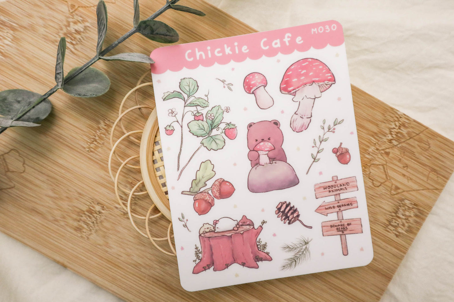 Boba Bear and the Mighty Mushroom Sticker Sheet